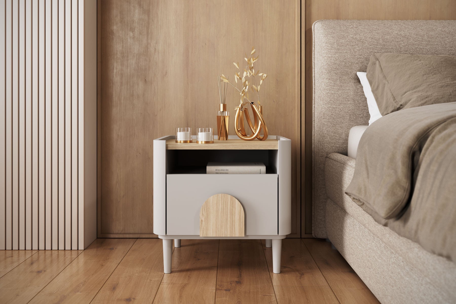 Comodino 1 cassetto Amilio