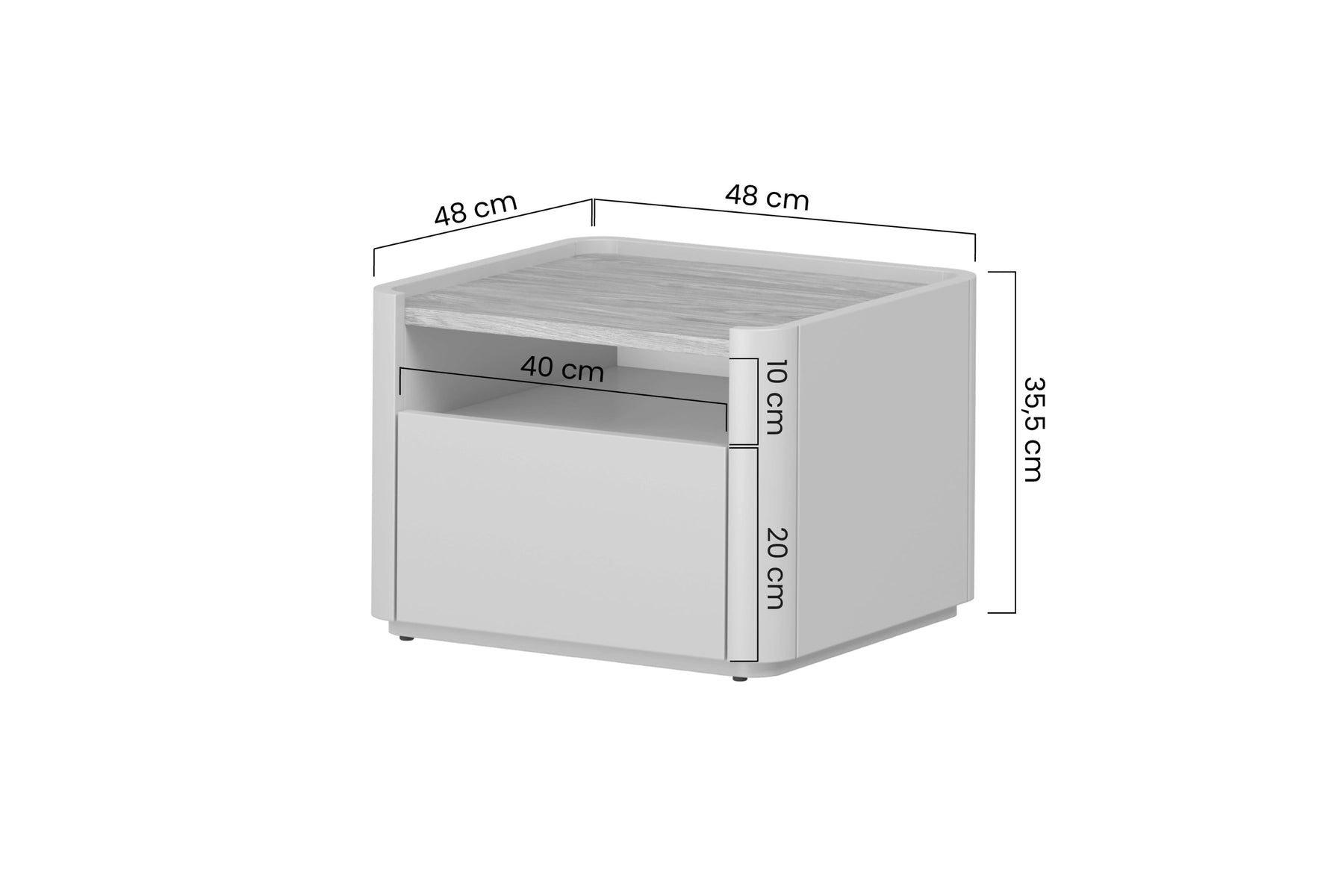 Comodino 1 cassetto Elivo