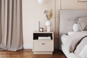 Comodino 1 cassetto cashmere Lora 45x45 cm