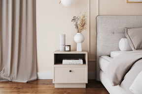 Comodino 1 cassetto cashmere Lora 45x45 cm