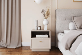 Comodino 1 cassetto cashmere Lora 45x45 cm