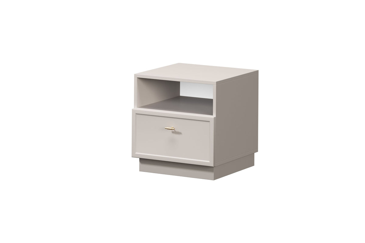 Comodino 1 cassetto cashmere Lora 45x45 cm