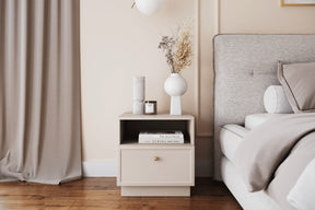 Comodino 1 cassetto cashmere Lora 45x45 cm