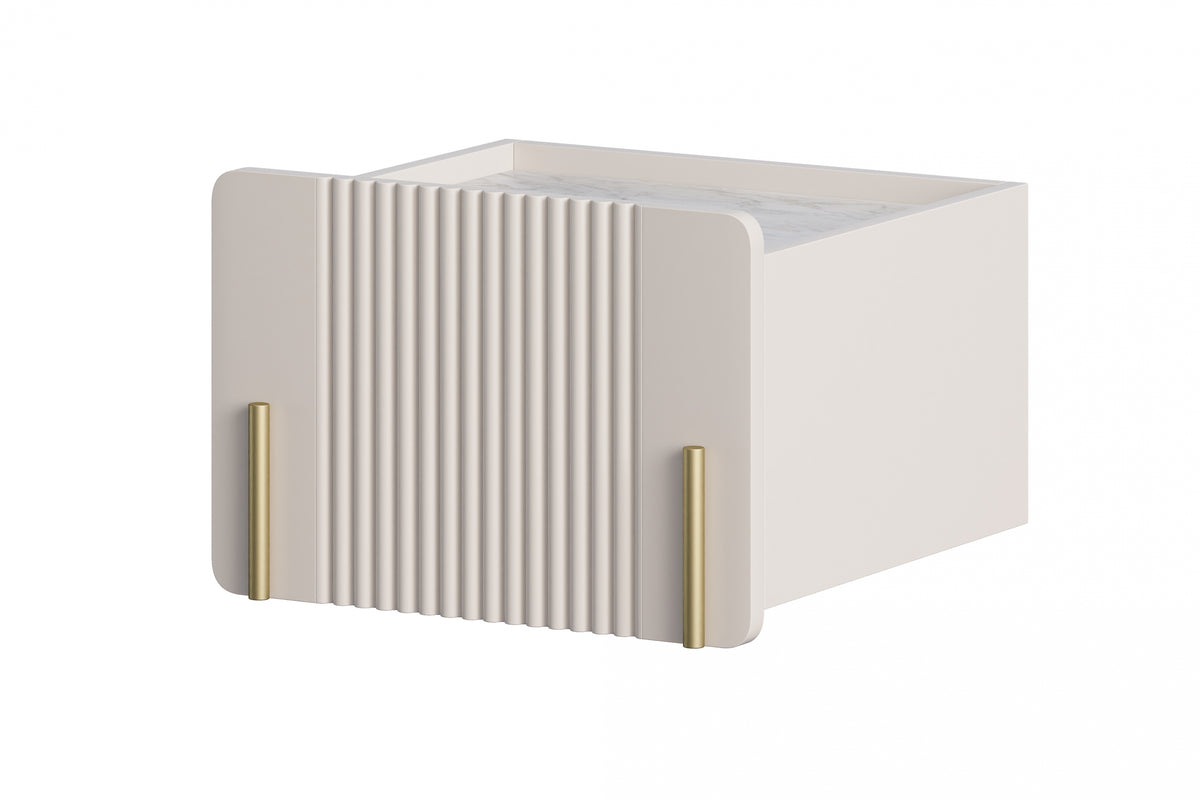 Comodino sospeso 1 cassetto cashmere Miami 45x50 cm