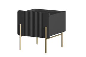 Comodino 1 cassetto con piede in metallo Miami 45x50 cm