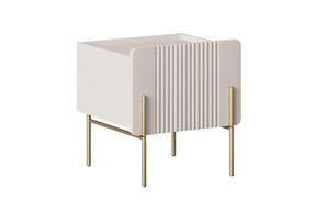Comodino 1 cassetto con piede in metallo Miami 45x50 cm