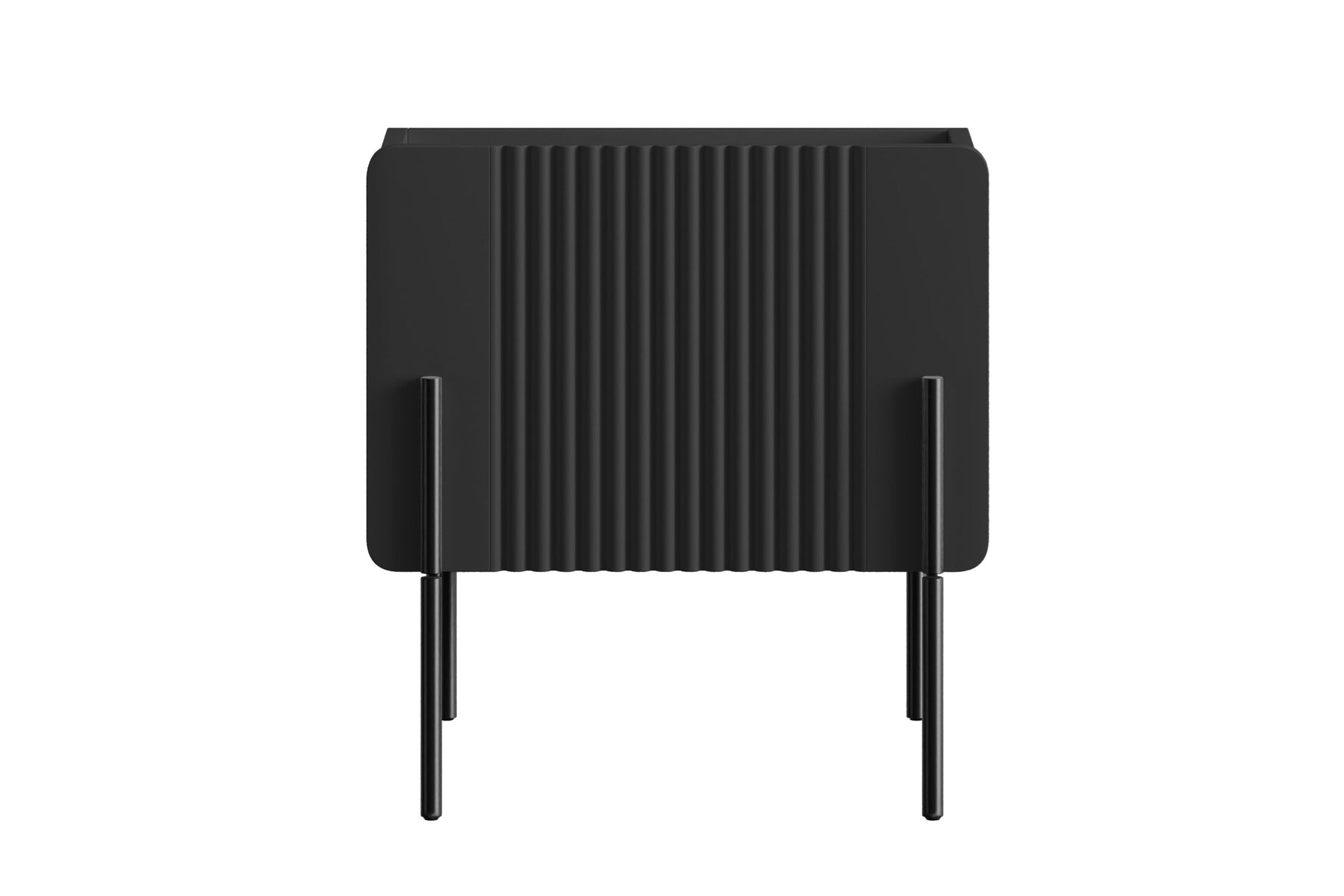 Comodino 1 cassetto con piede in metallo Miami 45x50 cm