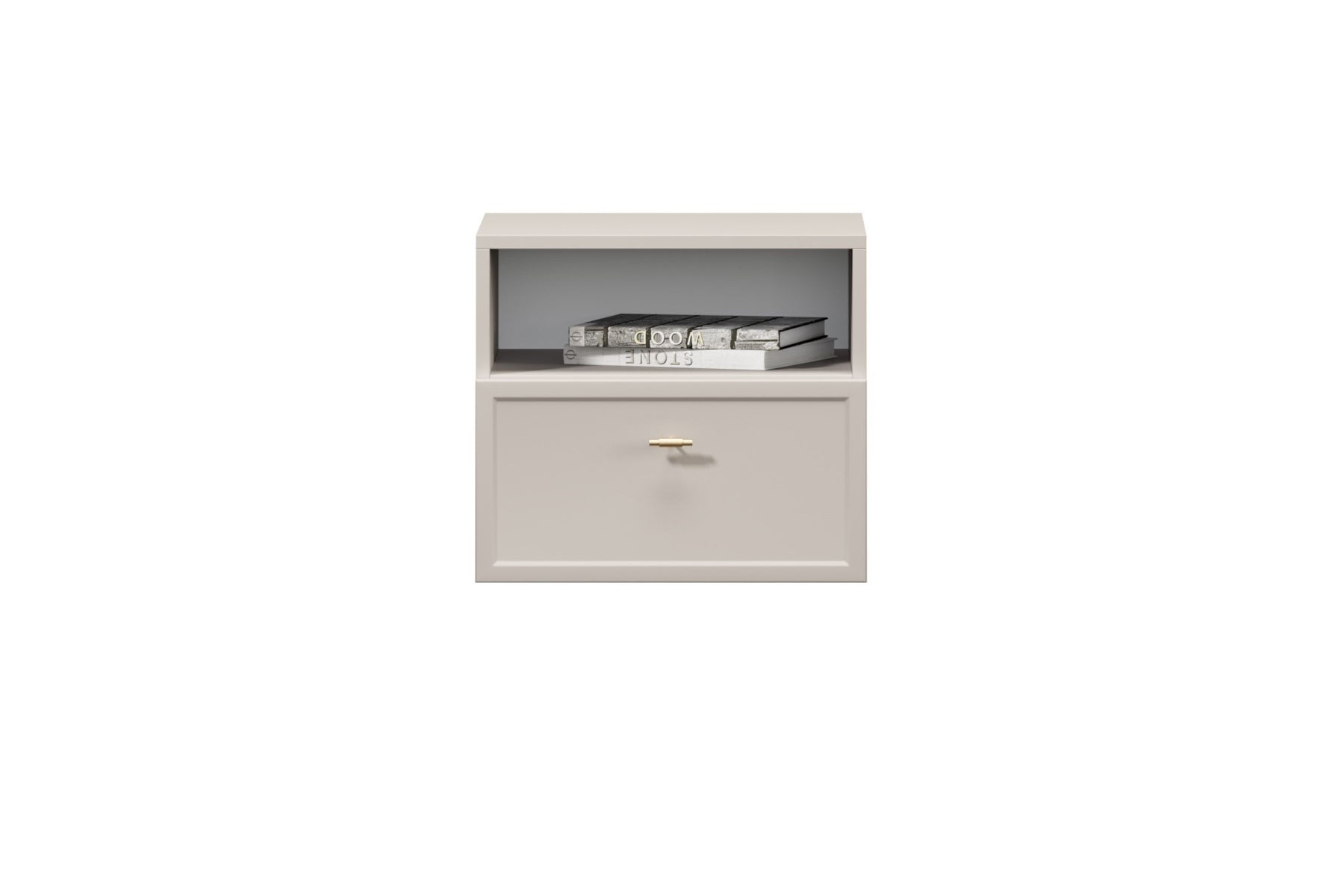 Comodino 1 cassetto cashmere Lora 45x45 cm