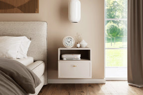 Comodino 1 cassetto cashmere Lora 45x45 cm