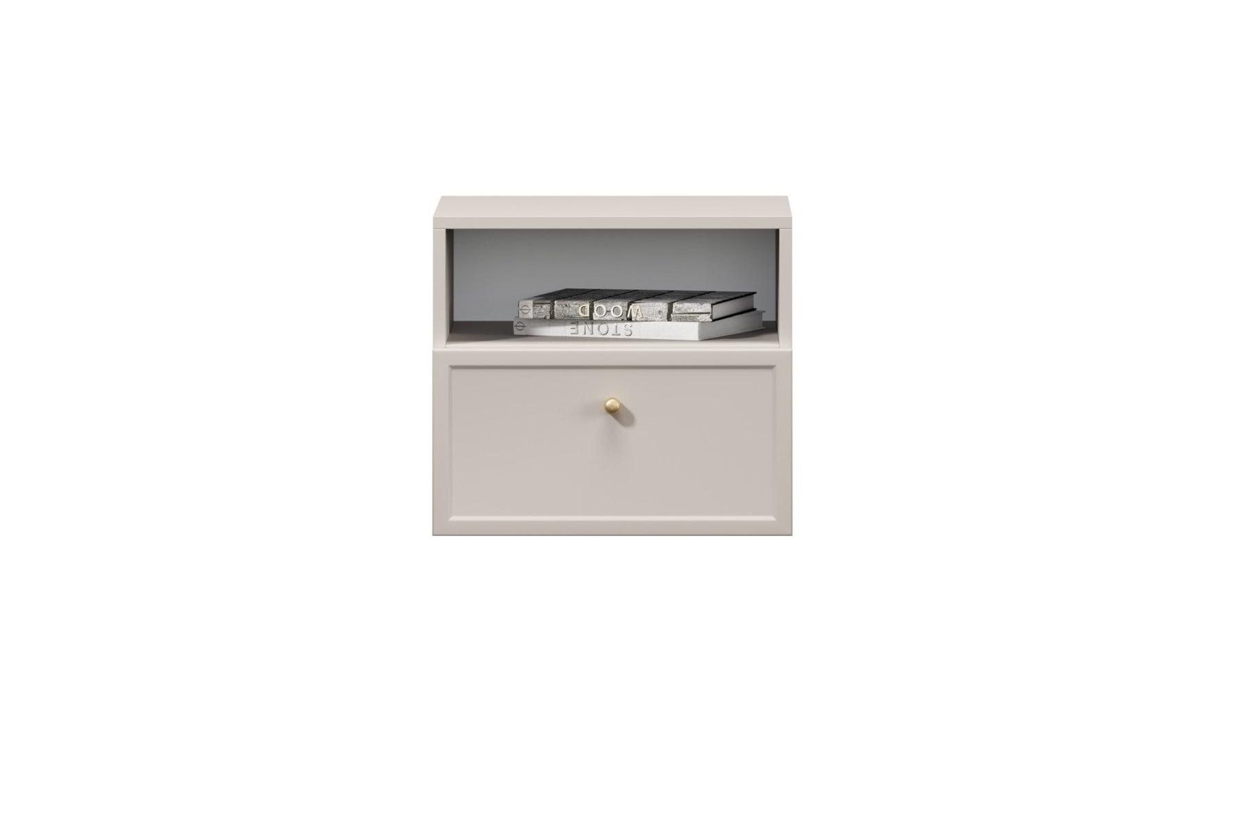 Comodino 1 cassetto cashmere Lora 45x45 cm
