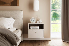 Comodino 1 cassetto cashmere Lora 45x45 cm