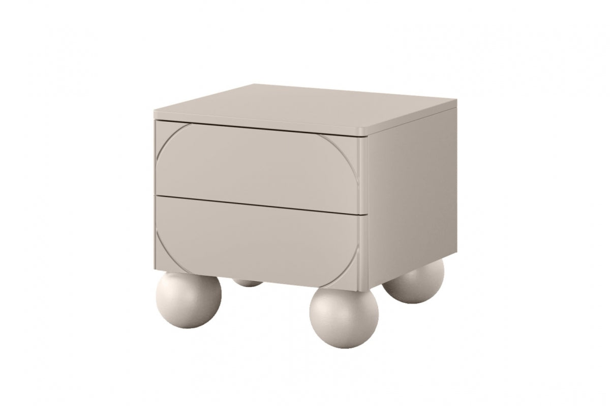 Comodino 2 cassetti cashmere Sonatia 49x55 cm