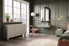 Comodino 2 cassetti verde oliva Sonatia 49x55 cm