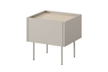 Comodino 1 cassetto con piede in metallo Mars 45x45 cm