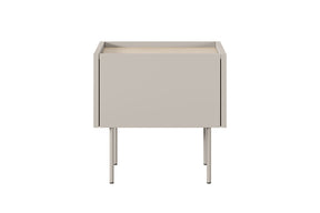 Comodino 1 cassetto con piede in metallo Mars 45x45 cm
