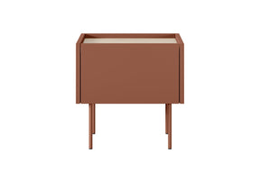 Comodino 1 cassetto con piede in metallo Mars 45x45 cm
