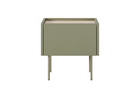 Comodino 1 cassetto con piede in metallo Mars 45x45 cm