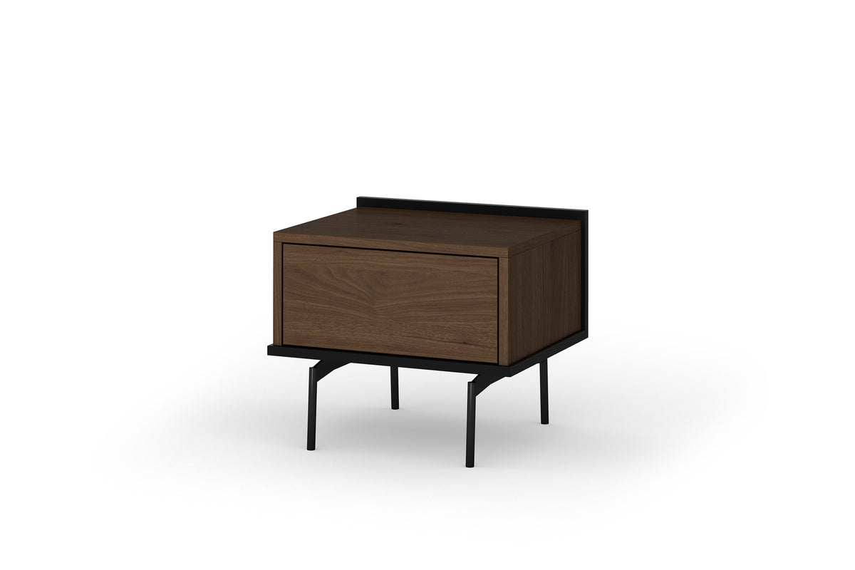 Comodino 1 cassetto con piede in metallo Zoa 50 x 42 cm
