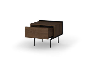 Comodino 1 cassetto con piede in metallo Zoa 50 x 42 cm