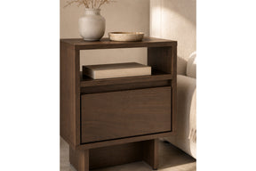 Comodino 1 cassetto in legno laminato Enha 40 x 37 cm