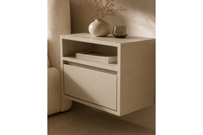 Comodino sospeso 1 cassetto in legno laminato Enha 40 x 37 cm