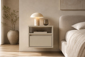 Comodino sospeso 1 cassetto in legno laminato Enha 40 x 37 cm