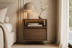 Comodino sospeso 1 cassetto in legno laminato Enha 40 x 37 cm