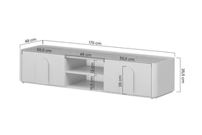 Mobile TV 1 anta 2 cassetti Amilio 200 cm