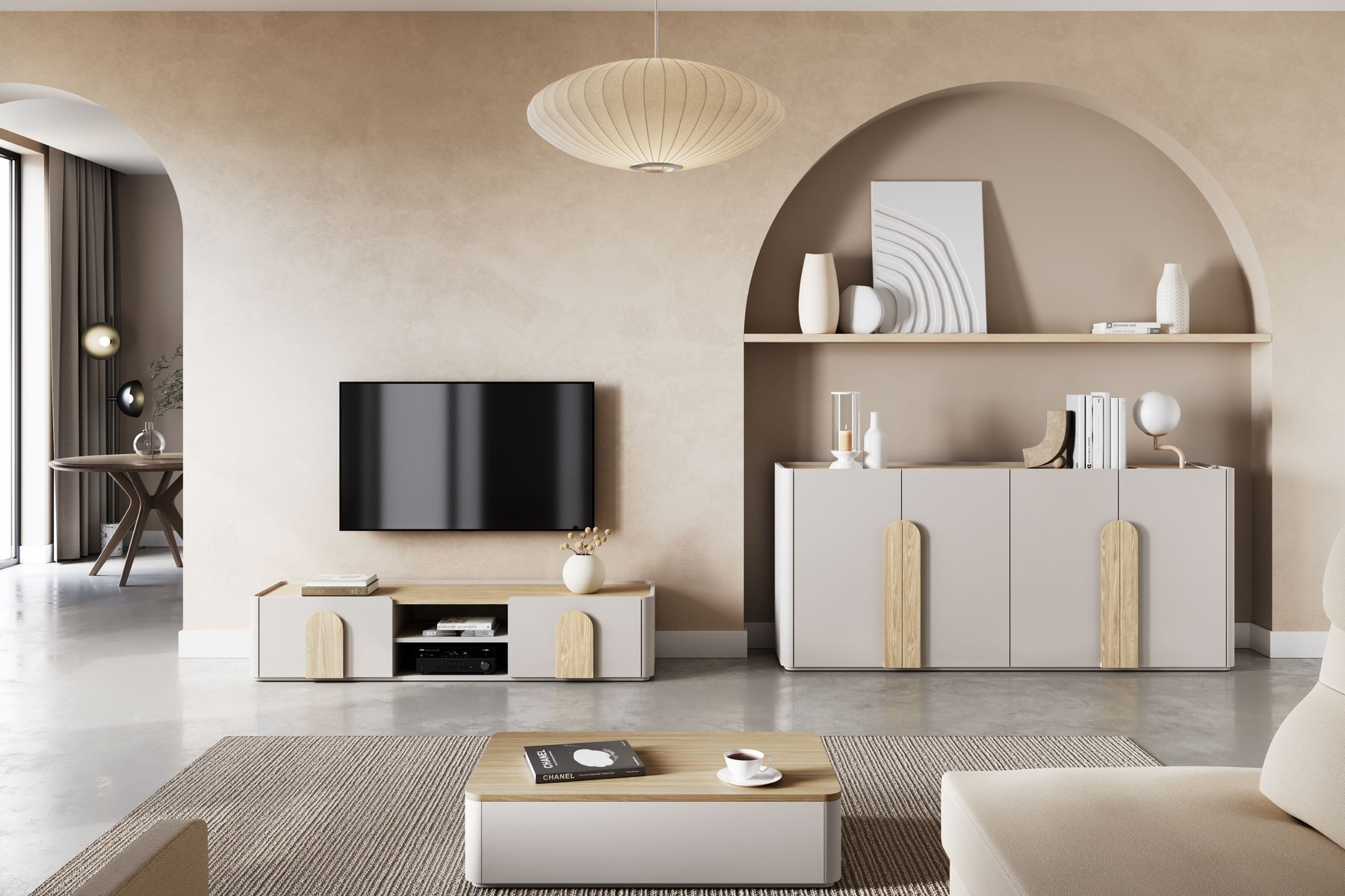 Mobile TV 1 anta 2 cassetti Amilio 200 cm