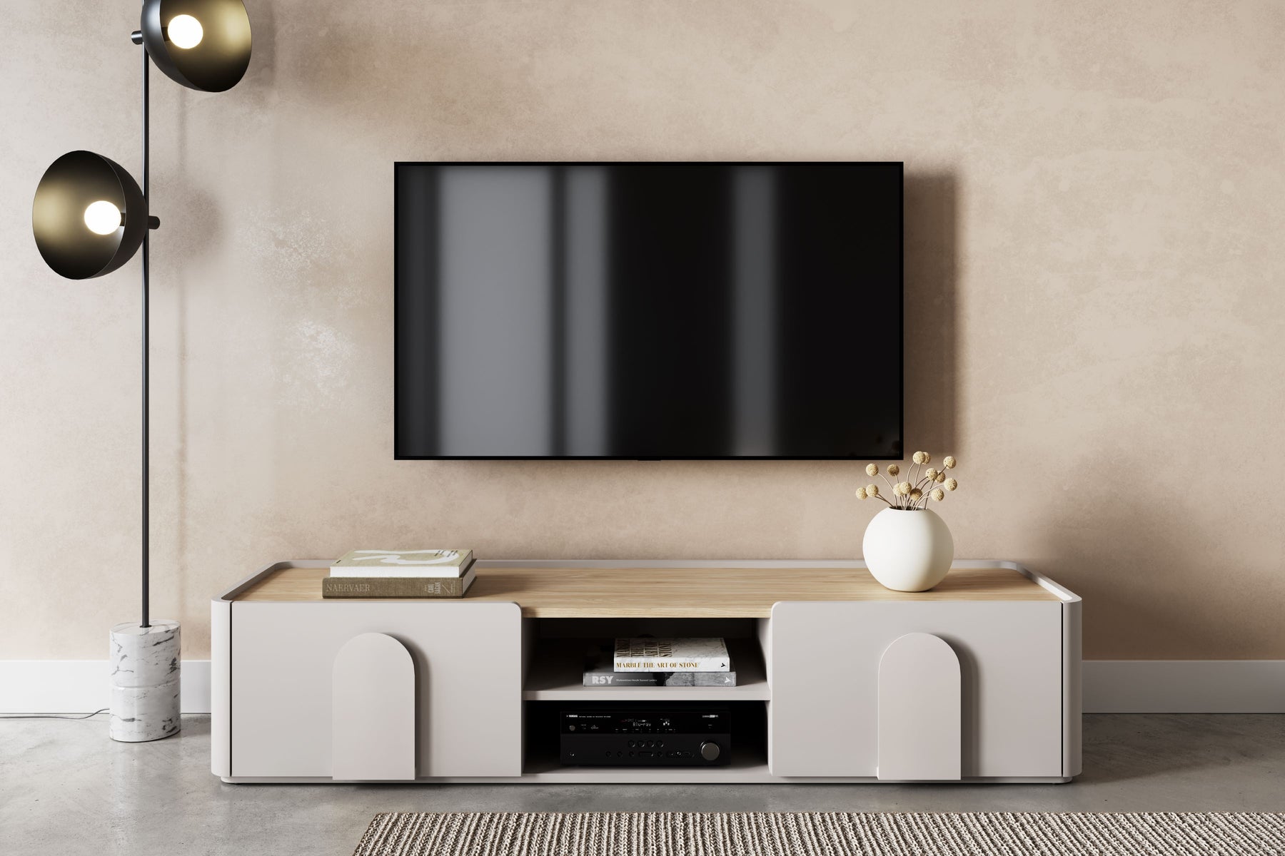 Mobile TV 1 anta 2 cassetti Amilio 200 cm