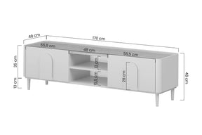 Mobile TV 1 anta 2 cassetti Amilio 200 cm
