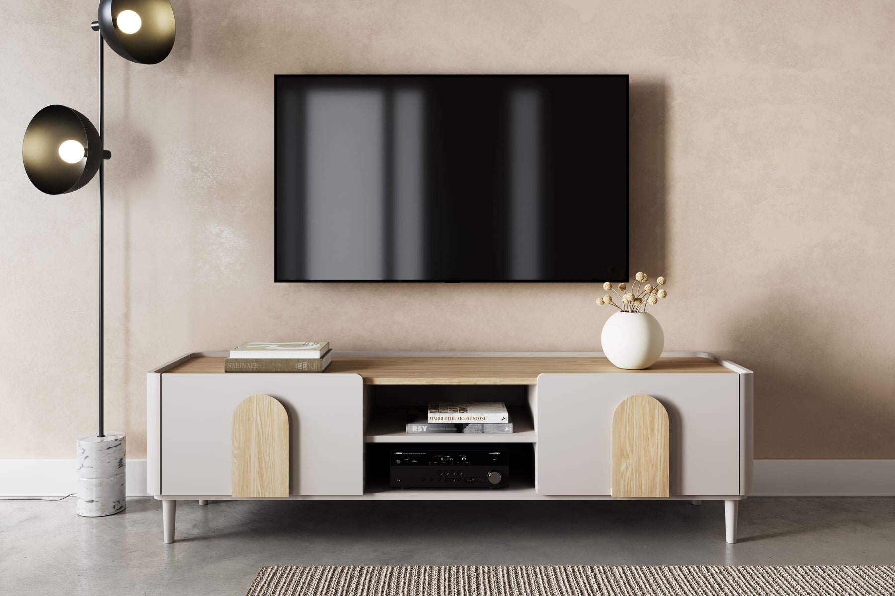 Mobile TV 1 anta 2 cassetti Amilio 200 cm