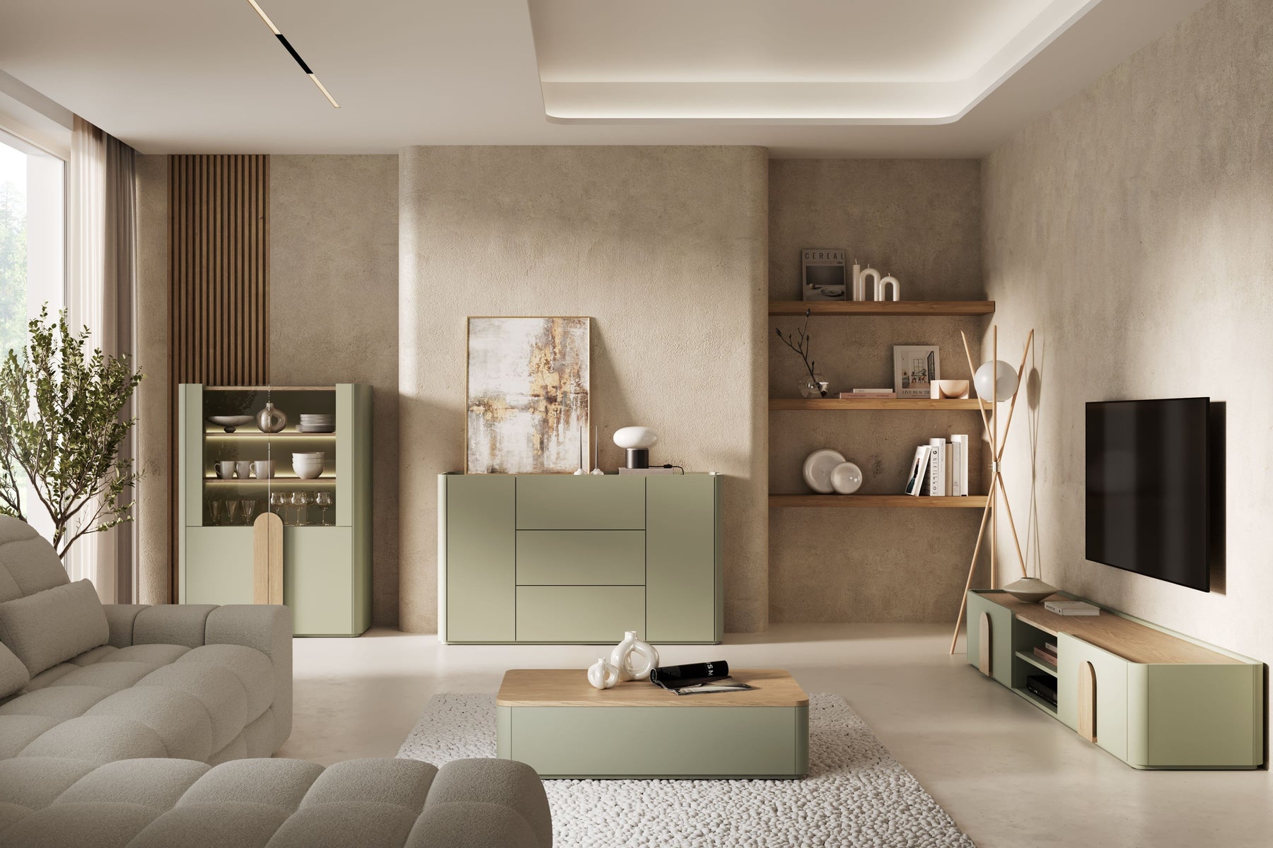 Mobile TV 1 anta 1 cassetto Amilio 220 cm