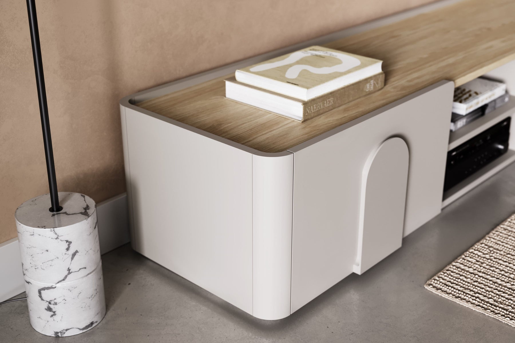 Mobile TV 1 anta 1 cassetto Amilio 220 cm