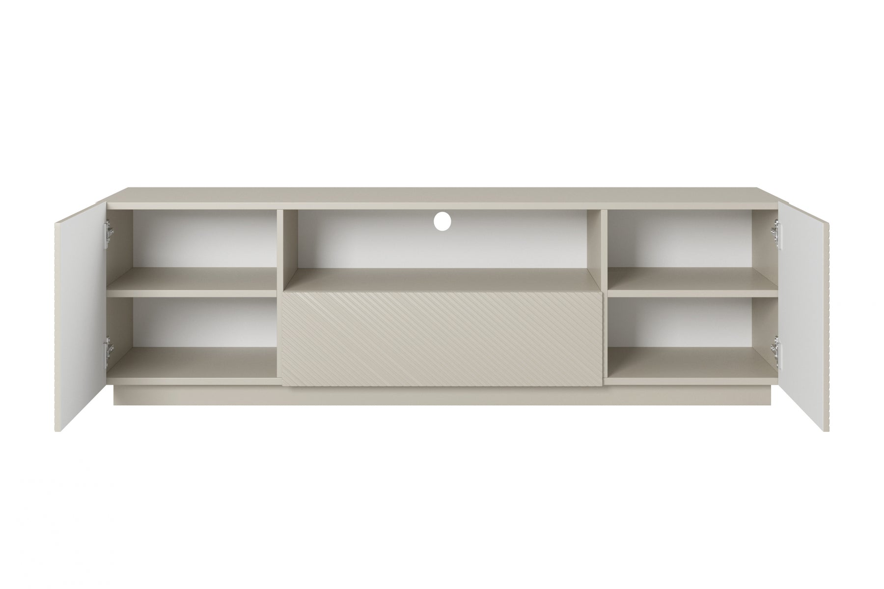 Mobile TV 2 ante 1 cassetto in legno laminato Asha 167 x 40 cm