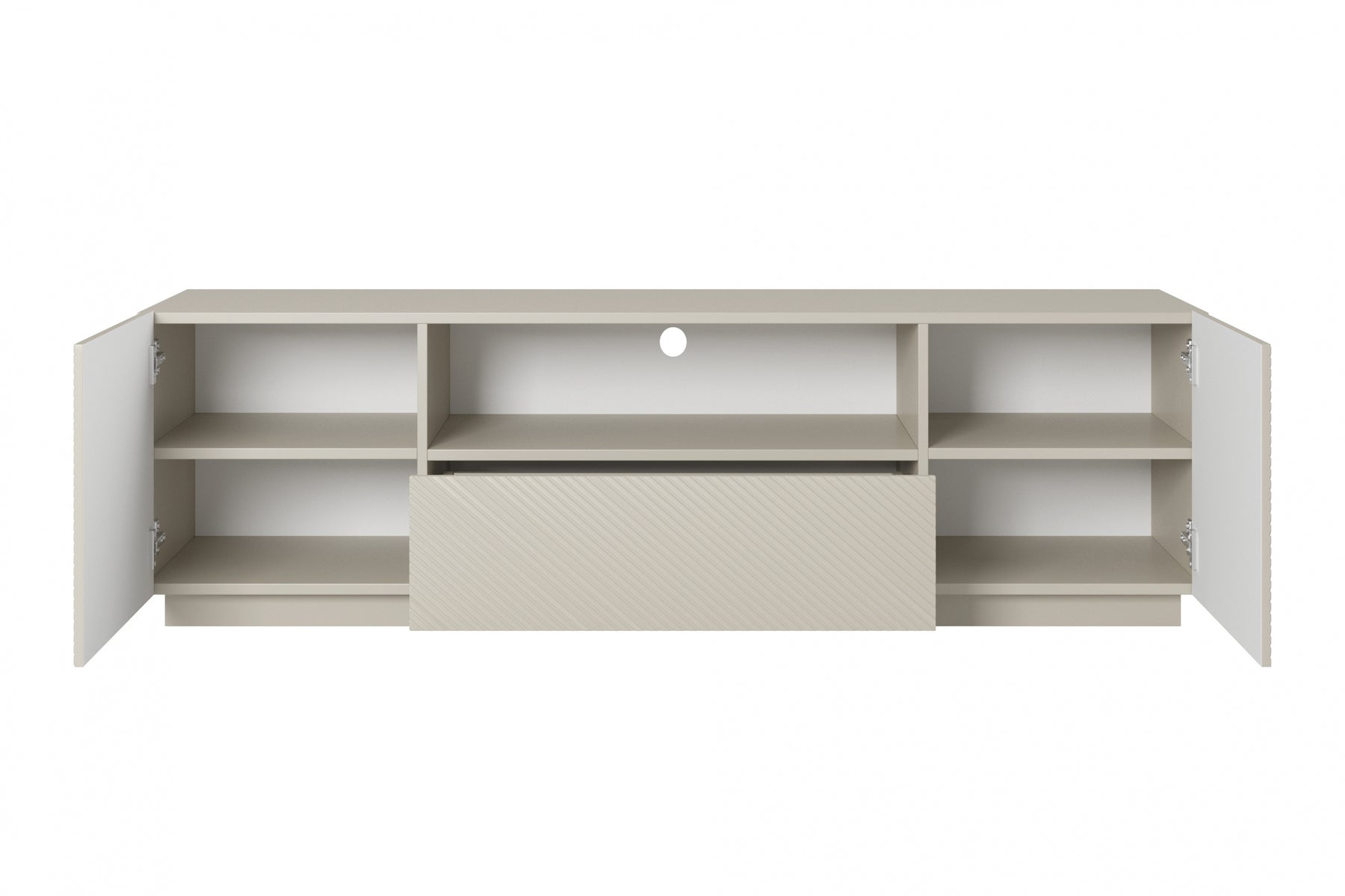 Mobile TV 2 ante 1 cassetto in legno laminato Asha 167 x 40 cm