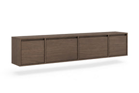 Mobile TV sospeso 4 ante in legno laminato Enha 180 x 39 cm