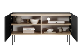 Mobile TV 2 ante con piede in metallo Mars 120x60 cm