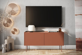 Mobile TV 2 ante 1 cassetto con piede in metallo Mars 120x60 cm