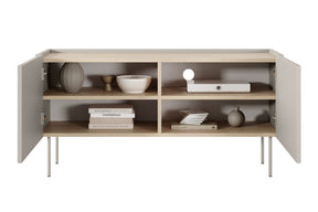 Mobile TV 2 ante con piede in metallo Mars 120x60 cm