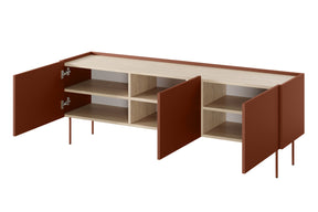 Mobile TV 3 ante con piede in metallo Mars 170x60 cm