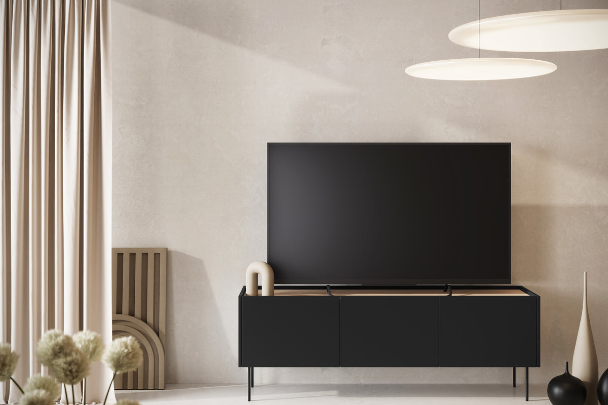 Mobile TV 3 ante 1 cassetto con piede in metallo Mars 170x60 cm