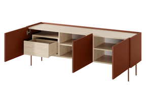 Mobile TV 3 ante 1 cassetto con piede in metallo Mars 170x60 cm