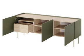 Mobile TV 3 ante 1 cassetto con piede in metallo Mars 170x60 cm