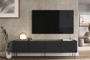 Mobile TV 4 ante 2 cassetti con piede in metallo Mars 220x60 cm