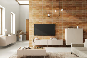Mobile TV 4 ante 2 cassetti con piede in metallo Mars 220x60 cm