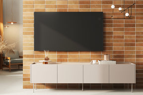 Mobile TV 4 ante 2 cassetti con piede in metallo Mars 220x60 cm