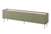 Mobile TV 4 ante con piede in metallo Mars 220x60 cm
