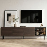 Mobile TV 4 ante con piede in metallo Ohra 220 x 40 cm