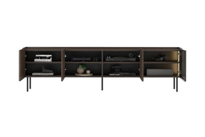 Mobile TV 4 ante con piede in metallo Ohra 220 x 40 cm